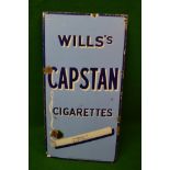 Enamel advertising sign for Wills's Capstan Cigarettes,