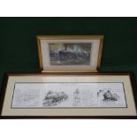 Two prints to comprise: David Weston portrait of a Merchant Navy Class 4-6-2 Canadian Pacific on