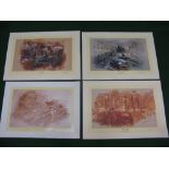 Four Limited Edition Craig Warwick signed F1 prints featuring Jody Scheckter, Jacky Ickx,