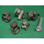 Four Lucas bicycle or motorcycle front lamps,