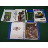Two folders of Lima catalogues from 1978 to 2001, a folder of Airfix catalogues 1976 to 1980,
