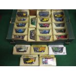 Twenty Two 1970's/1980's Matchbox Models Of Yesteryear commercial vehicles contained in yellow