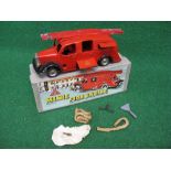 Triang Minic tinplate fire engine with hoses, nozzle, ladders,