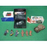 Mixed lot to include: boxed Triang mini clockwork armoured car,