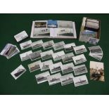 Album and box containing approx 350 photographs of military,