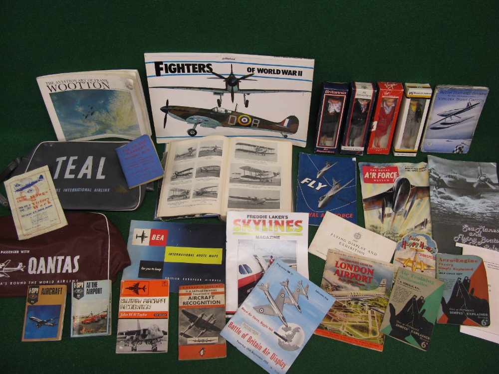 Quantity of aircraft and airlines ephemera to include: Freddie Laker Skylines magazine signed by