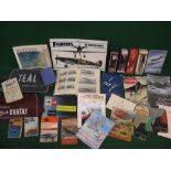 Quantity of aircraft and airlines ephemera to include: Freddie Laker Skylines magazine signed by