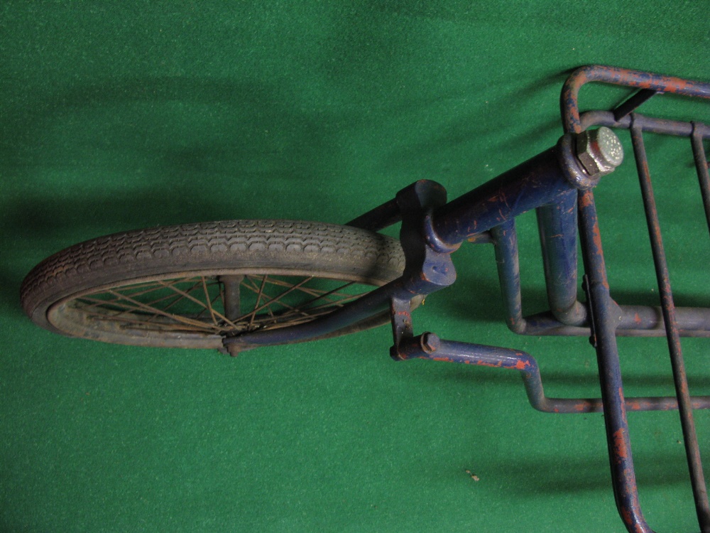 Unusual tradesmans bike finished in blue and white with large (25. - Image 3 of 4
