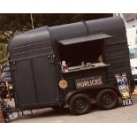 Four wheel horse box very smartly converted in 2018 into a catering outlet with facility for mains