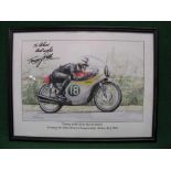 Alan Sanderson, print of Tommy Robb winning the 250cc British Championship, Oulton Park 1963,