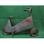 Kiddy Bike, safe and sound, all moving parts are boxed in, finished in silver/grey, one brake lever,