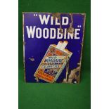 Enamel advertising sign for Wild Woodbine,
