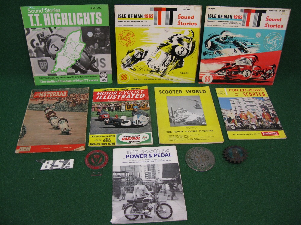 Motorcycling - four badges for Wimbledon & District MCC, Leamington Victory MCC,