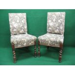 Set of six early 19th century French side chairs from the Royal Chateau D'Eu,