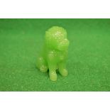 Green Jadite figure of a Dog of Foe in a seated position - 2.