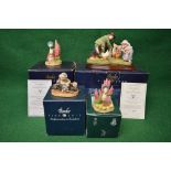 Group of three Border Fine Arts World Of Beatrix Potter figures to comprise: We Wished Them Goodbye