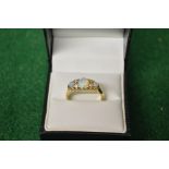 18ct carat gold opal and diamond ring (gross weight 2.
