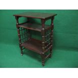 Liberty's Arts & Crafts oak three tier book table by Leonard Wyburd having rectangular top