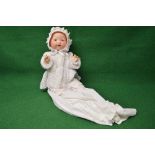 AM Germany porcelain headed doll having sleepy eye movement and composition body,