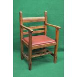 Arts & Crafts oak armchair in the manner of Baillie Scott