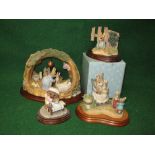 Group of four Border Fine Arts Beatrix Potter figures to comprise: A7660 Mrs Tiggywinkle - Club