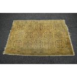 Beige ground rug having black pattern - 63.