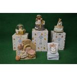 Group of Border Fine Arts and other Beatrix Potter ornaments to include: three musical figures,