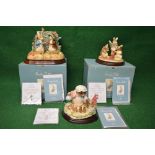 Group of three porcelain Border Fine Arts Limited Edition 100 Years Of Beatrix Potter figures to