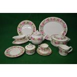 Royal Worcester Royal Garden pattern tea and dinner service to comprise: two cake plates, teapot,