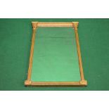 Rectangular gilt framed wall mirror having column uprights - 24" x 35.