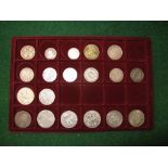 Group of pre-decimal coinage to include: 1664 Crown, 1695 Crown, 1822 Crown, 1893 Crown, 1819 Crown,