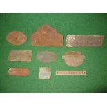 Collection of manufacturers cast plates etc to include: Howard - Bedford, Maldon Iron Works,