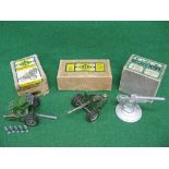 Three boxed all metal firing guns to comprise: Anti-tank Gun and Rocket Gun with missiles,