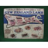 Tin sign for New Zealand Lamb - Delicious Dishes From Every Cut!,