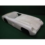 Large fibreglass body shell for a Mercedes 300 SLR pedal car,