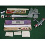 Part built Vernon Sabre aircraft kit with box and plans,