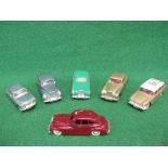 Five unboxed Triang Spot-On diecast model cars to comprise: two Bentley Saloon,