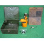 Cased AC fuel pump analyser with instructions and fittings made in England and supplied by