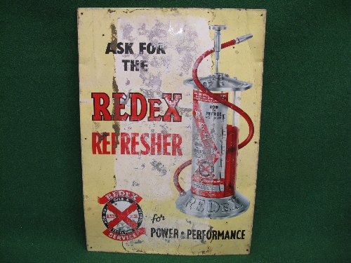 Garage forecourt tin sign Ask For The Redex Refresher For Power & Performance,