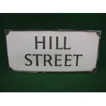 Enamel road name Hill Street,