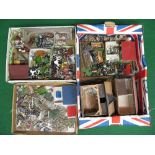 Large quantity of metal farm animals, figures,