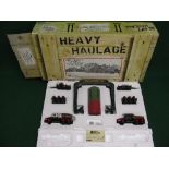 Boxed Corgi 1:50 scale Eddie Stobart Ltd Heavy Haulage set comprising: two Scammell Contractors,