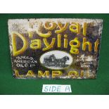 Double sided Royal Daylight Lamp Oil enamel sign with Anglo American Oil Co Ltd and Best American