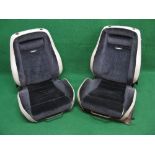 Two Recaro TS/LS reclining car seats with original badges believed to be from the late 1970's (one