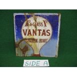 Enamel advertising sign for Vantas Sparkling Drinks - 1D A Glass,