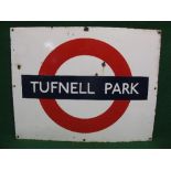 London Underground enamel station sign Tufnell Park,