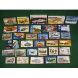 Approx thirty two boxed plastic kits or soldiers etc for a variety of subjects by Airfix, Revell,