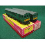 Boxed Hornby Dublo 2250 and 4150 2 Rail suburban EMU 2 car unit in BR green Nos.