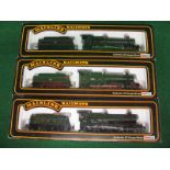 Three Mainline OO scale Class 78XX Manor 4-6-0's to comprise: No.