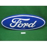 Large rare elliptical plastic Ford Dealership sign,